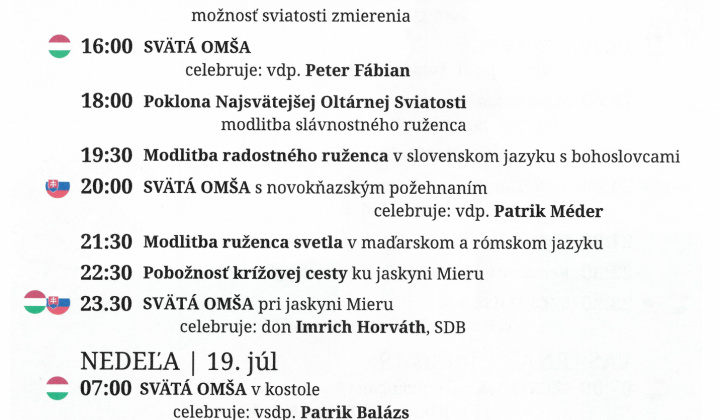 Fotka - Odpust v Bôrke -  program 2026